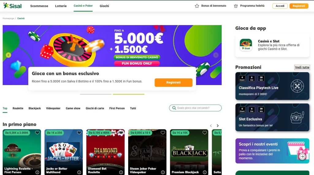sisal casino